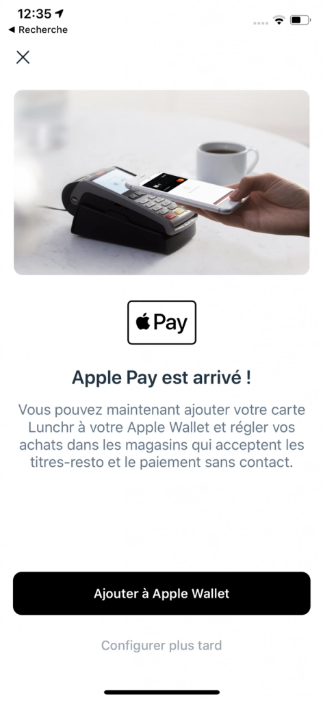 Lunchr apple pay