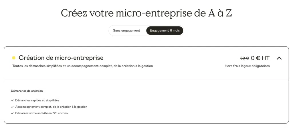 Pack création entreprise