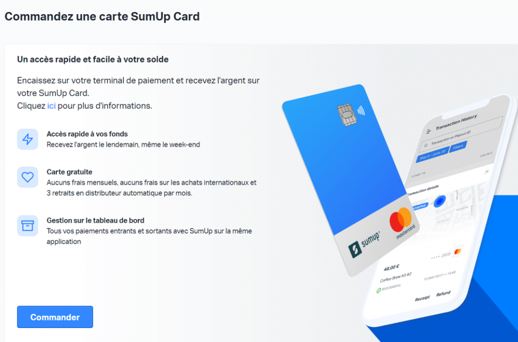 commande carte sumup