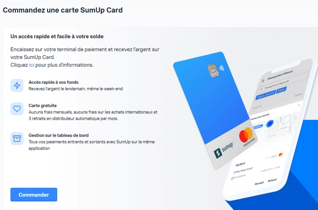 commande carte sumup