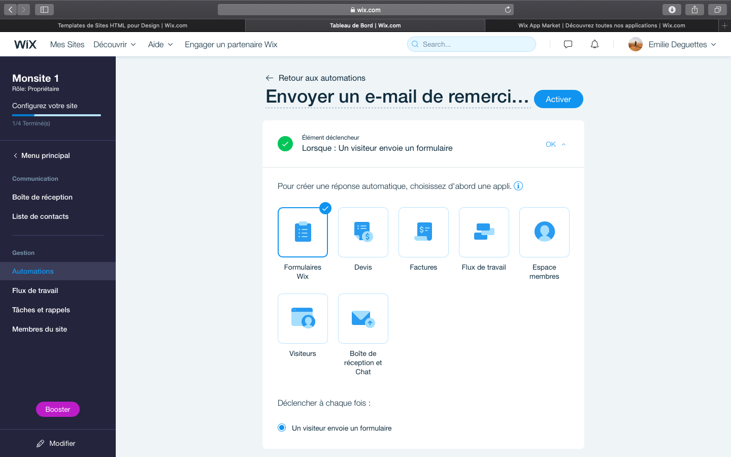 e mails automatiques 