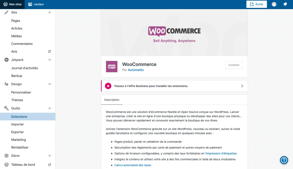 Woo Commerce wordpress