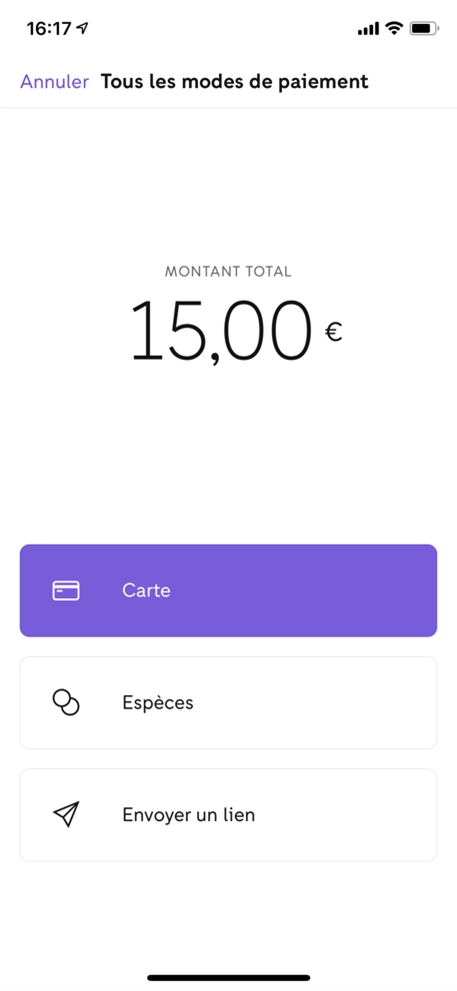 Modes de paiement