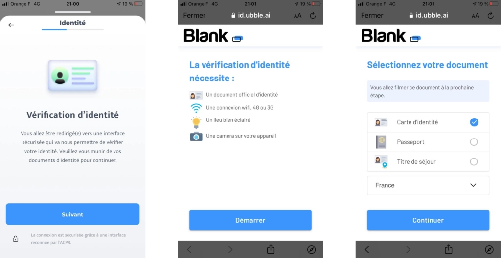 finaliser l'ouverture de compte blank partie 3