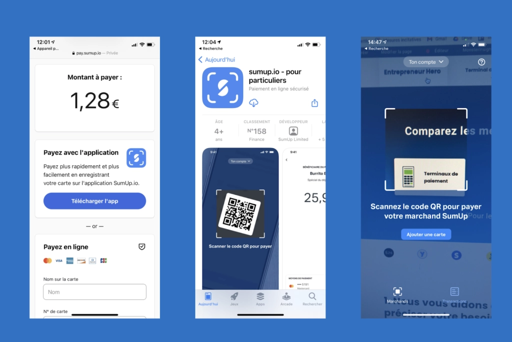 application SumUp io pour particuliers