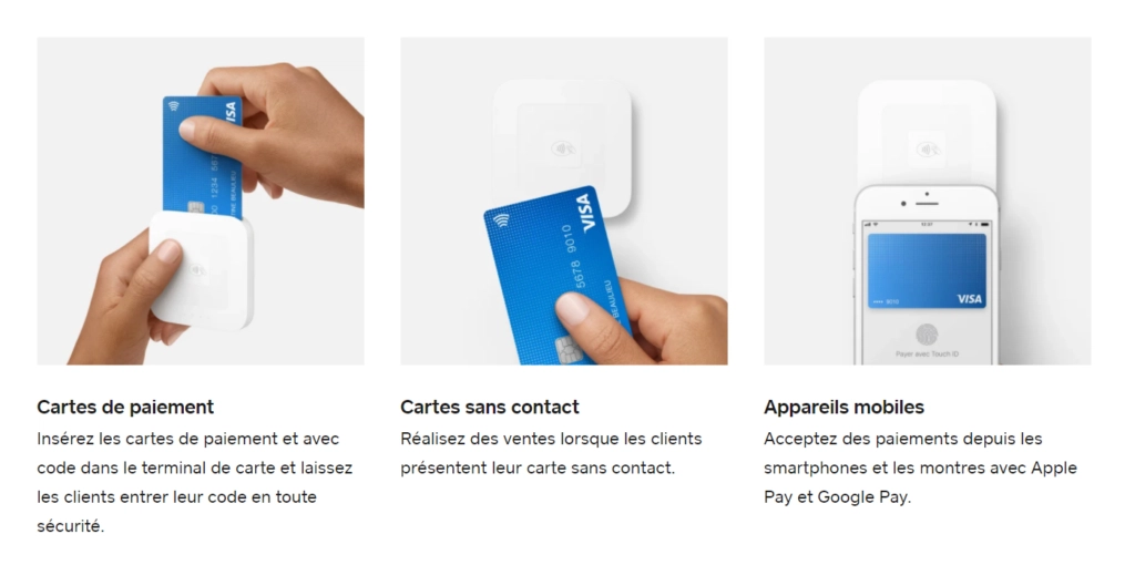 Les paiements avec le Square Reader