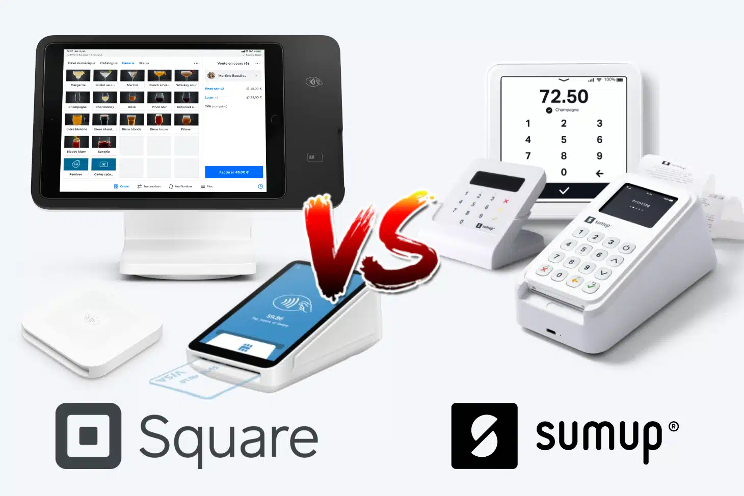 Comparatif Square vs SumUp