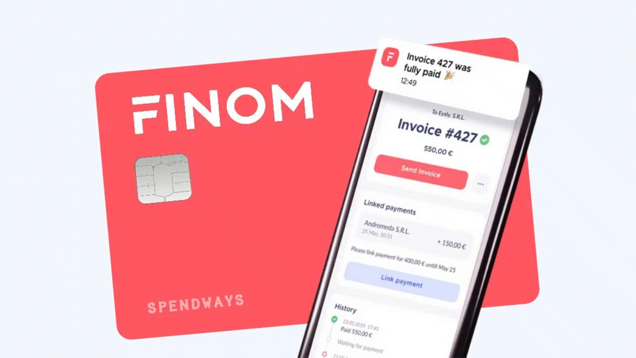 Finom accepte toutes les formes de paiement à l’exception des paiements instantanés SWIFT et des dépôts de chèque. 