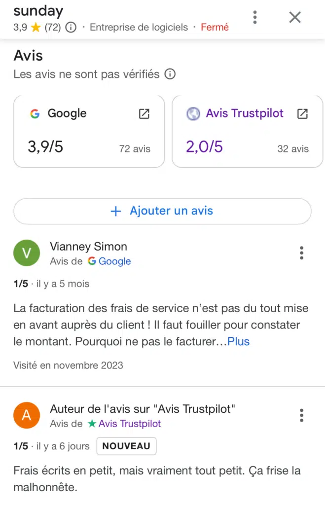 avis google