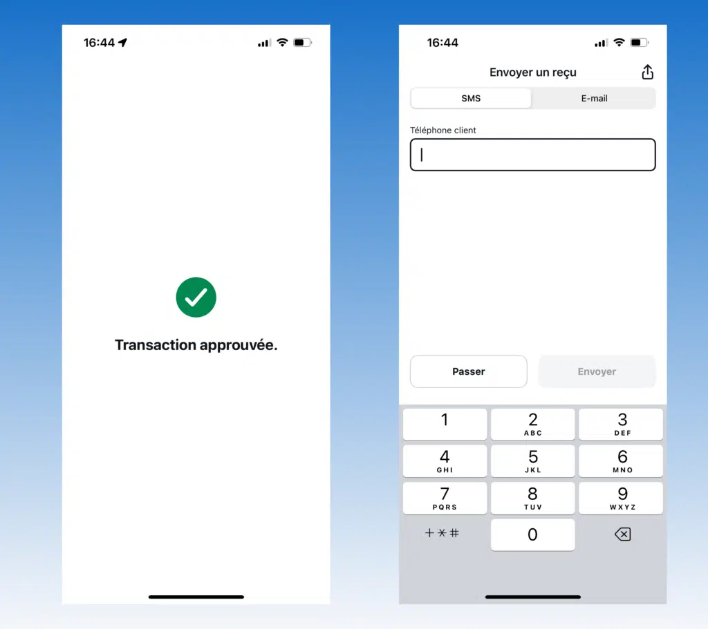 reçu application SumUp