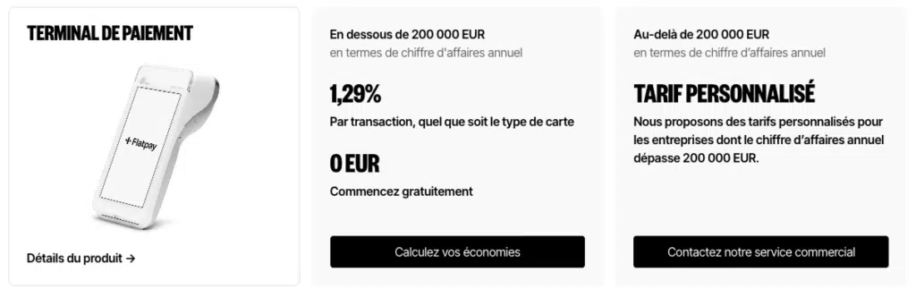 tarifs flatpay