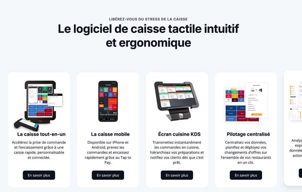 fonctionnalités cashpad